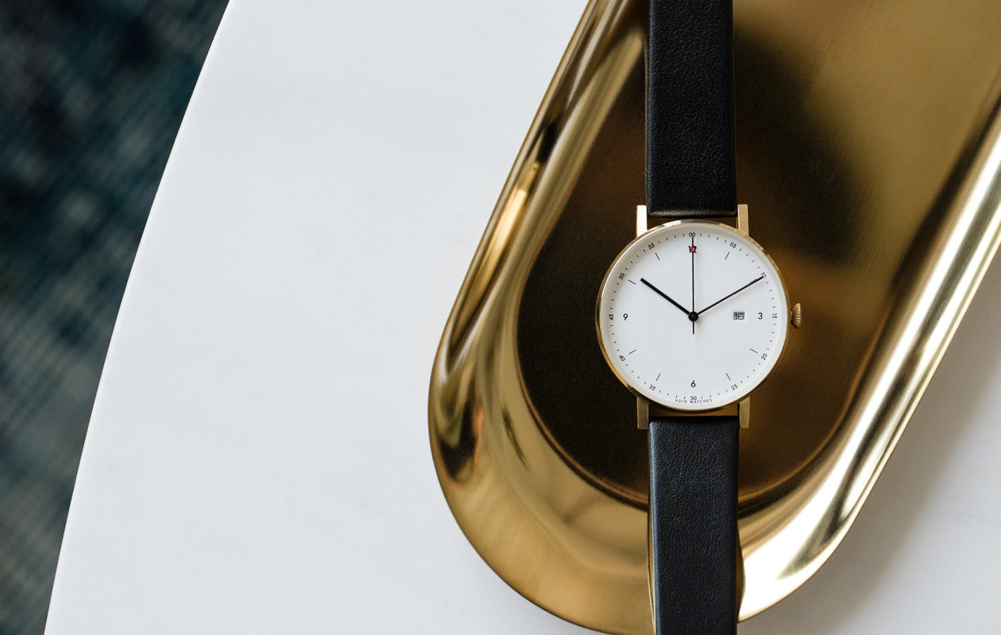 The PKG01-GO/BL/WH from VOID Watches, designed by Patrick Kim-Gustafson.