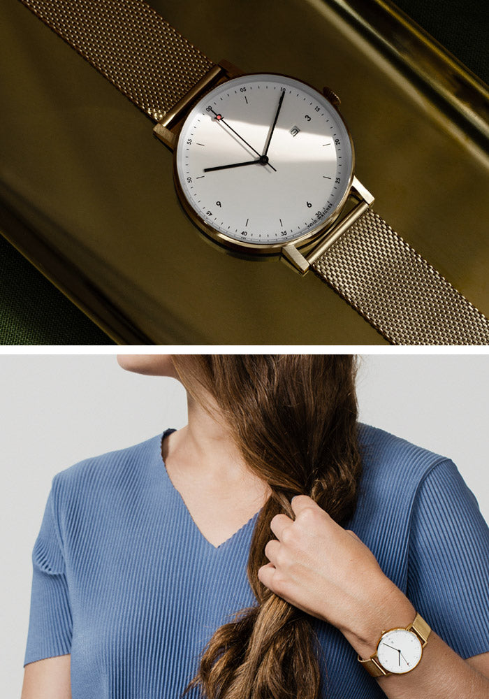 The PKG01-GO/BL/WH from VOID Watches, designed by Patrick Kim-Gustafson.