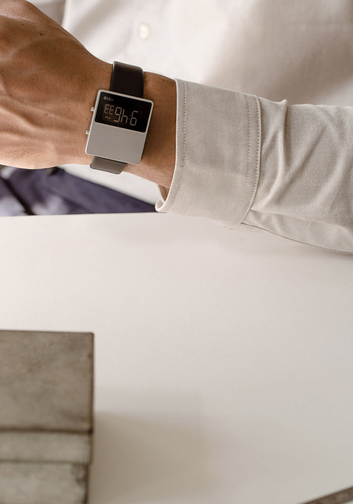 VOID Watches's iconic square watch, the V01MKII-SI/BL by Swedish Designer David Ericsson.