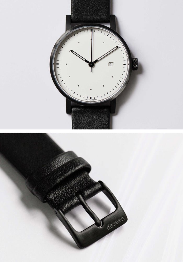 The Limited Edition Dezeen watch by VOID Watches. Designed by David Ericsson and Patrick Kim Gustafson. V03D-Dezeen.