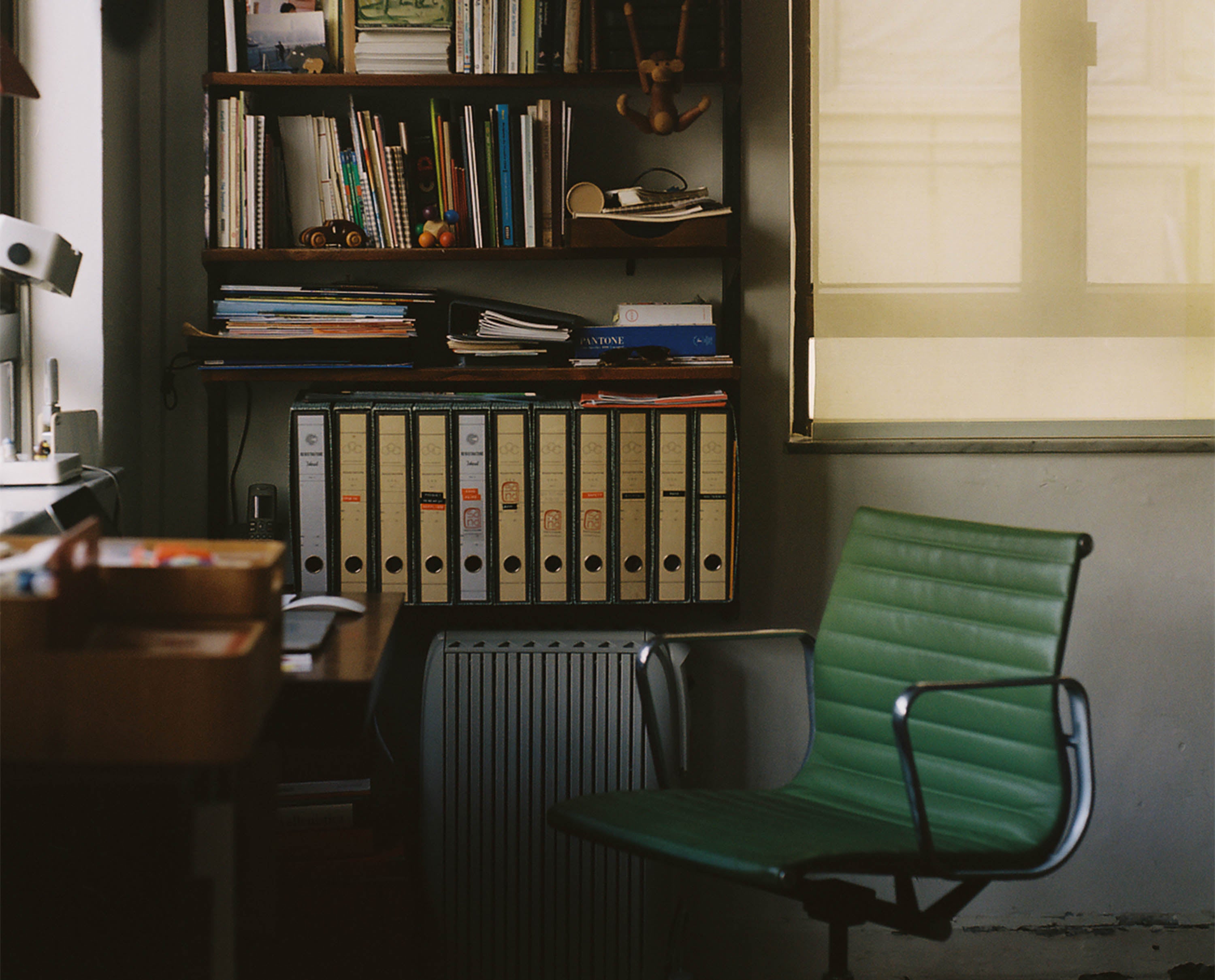 Home detail of Silvia Marlia's home office, founder and designer of Sand for Kids.