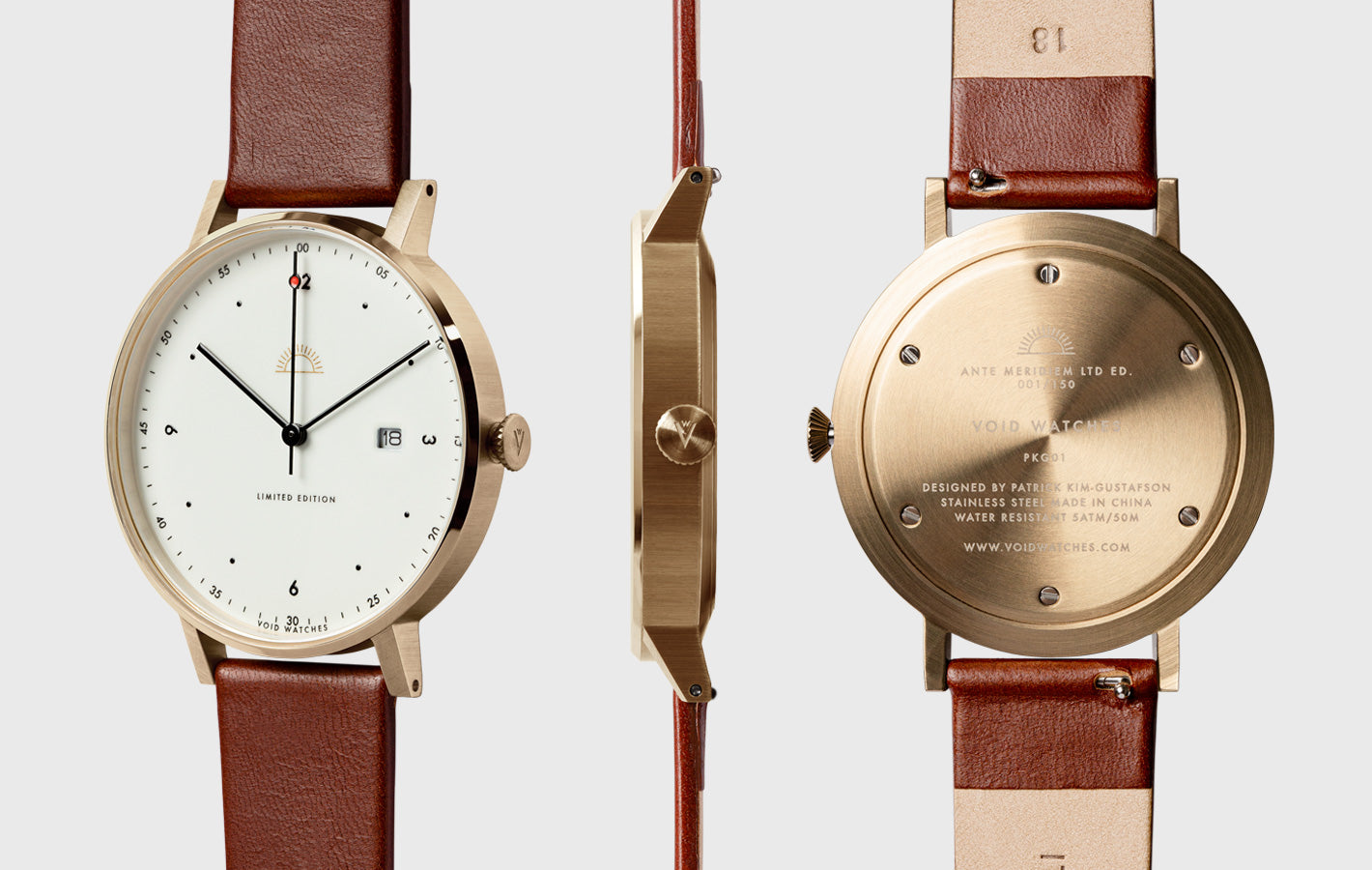 The PKG01-AM Limited Edition wristwatch designed by Patrick Kim-Gustafson from VOID Watches