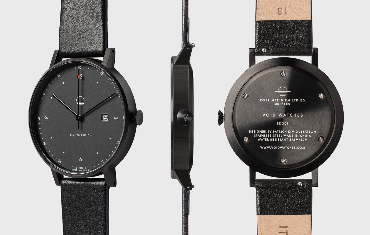 The PKG01-PM Limited Edition wristwatch designed by Patrick Kim-Gustafson from VOID Watches