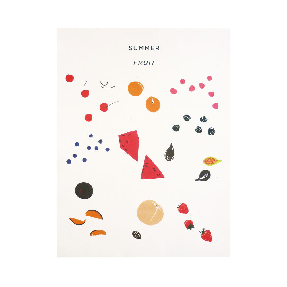 Plant Planet summer fruit lithograph